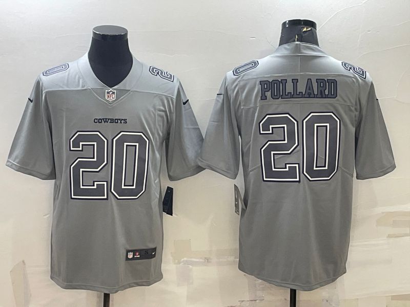 Men Dallas Cowboys #20 Pollard Grey 2022 Nike Limited Vapor Untouchable NFL Jersey
